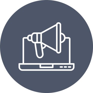 Dijital Reklam Vektörü Simgesi Tasarımı