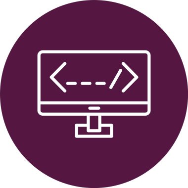 Bilgisayar İzleyici Vektör Simgesi Tasarımı