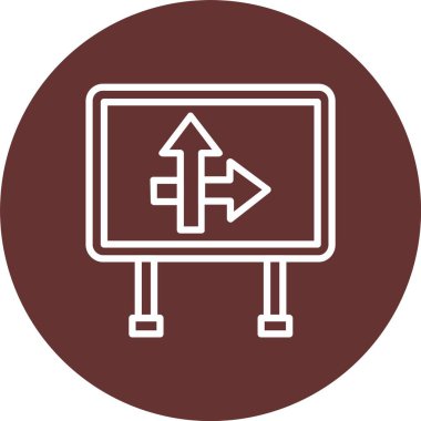 Yol İşareti Vektör Simgesi Tasarımı