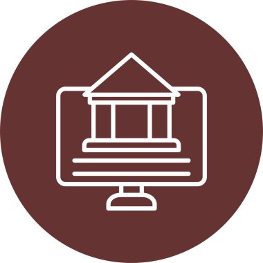 Çevrimiçi Bankacılık Vektör Simgesi Tasarımı