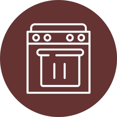 Gas Stove Vector Icon Design