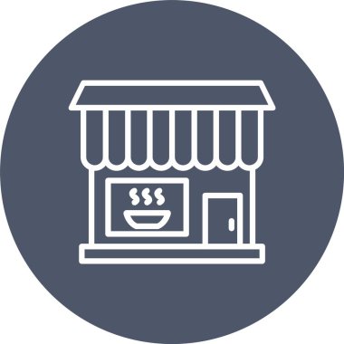 Pastane Dükkanı Vektör Simgesi Tasarımı