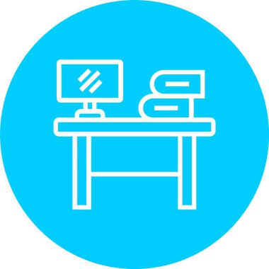 Office Table Vector Icon Design