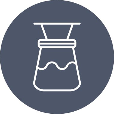 Kahve Filtresi Vektör Simgesi Tasarımı