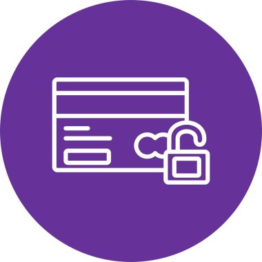 Card Unlock Vector Icon Design