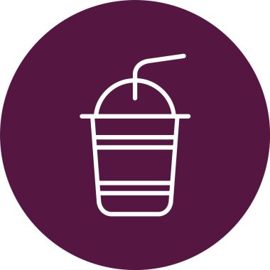 Soğuk İçecek Vektörü Simgesi Tasarımı