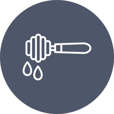 Honey Dipper Vector Icon Design