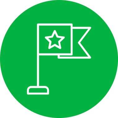 Waving Flag Vector Icon Design