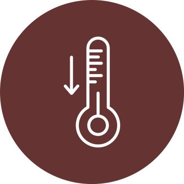 Sıcaklık Düşük Vektör Simgesi Tasarımı