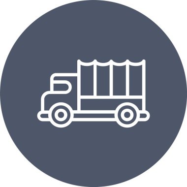 Military Truck Vector Icon Design