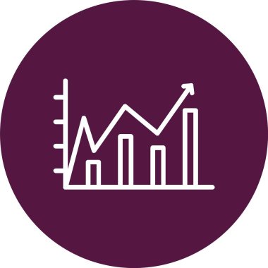 Line Chart Vector Icon Design