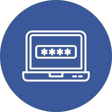 Parola Vektör Satırı Vektör Simgesi Tasarımı