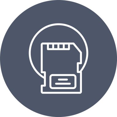 Memory Card Vector Icon Design