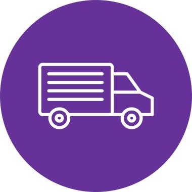 Delivery Truck Vector Icon Design