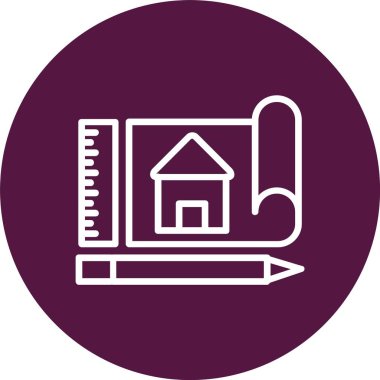 Construction Drawing Vector Icon Design