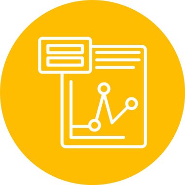 Line Chart Vector Icon Design