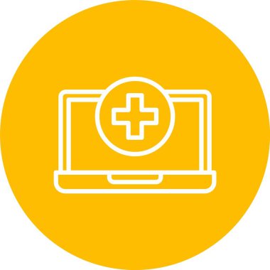 Çevrimiçi Tıbbi Sigorta Vektör Simgesi Tasarımı