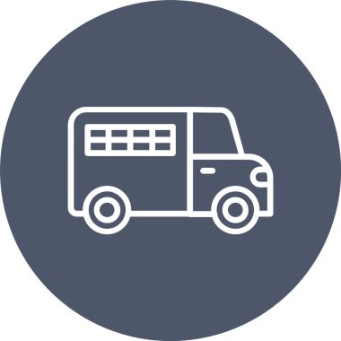 Police Van Vector Icon Design