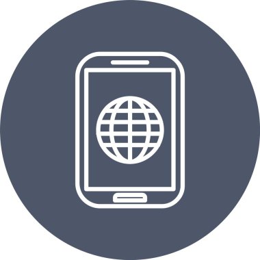 Mobil İnternet Vektör Simgesi Tasarımı