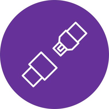 Koltuk Kemeri Vektör Simgesi Tasarımı