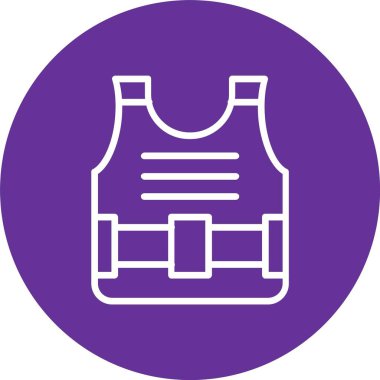Kurşun geçirmez Ceket Vektör Simgesi Tasarımı