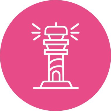 Deniz feneri Vektör Simgesi Tasarımı