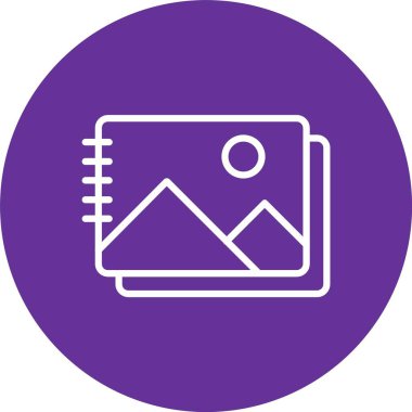 Albüm Vektörü Simgesi Tasarımı