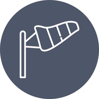 Rüzgar İşareti Vektör Simgesi Tasarımı