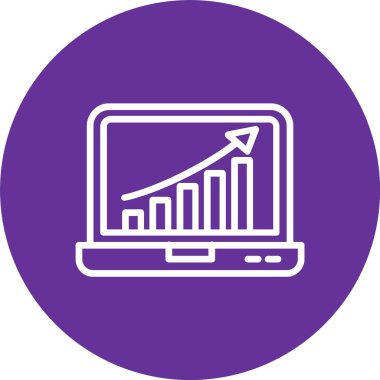 İş Büyüme Vektörü Satırı Vektör Simgesi Tasarımı