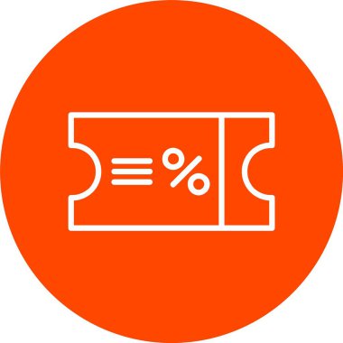 Kupon Vektör Simgesi Tasarımı