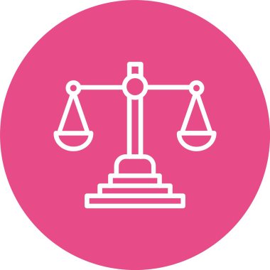 Justice Scale Vector Icon Design