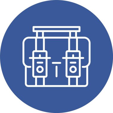 Kamera Torbası Vektör Simgesi Tasarımı