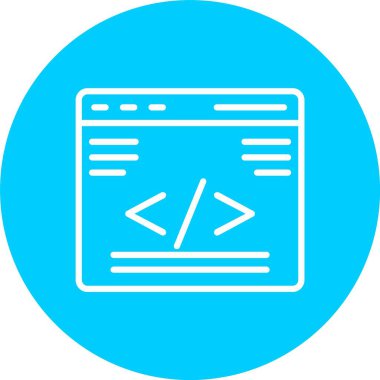 Web Programlama Vektör Simgesi Tasarımı