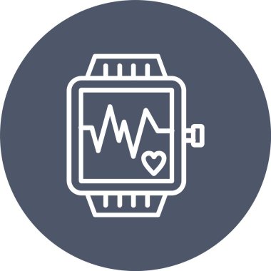 Akıllı Saat Vektör Satır Vektör Simgesi Tasarımı