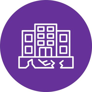 Deprem Vektörü Simgesi Tasarımı