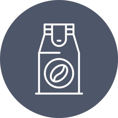 Kahve Paketi Vektör Simgesi Tasarımı