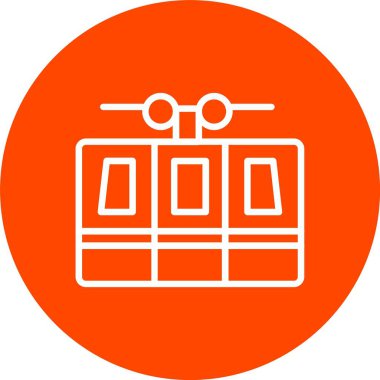 Cable Car Vector Icon Design