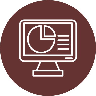 Pie Chart Vector Icon Design