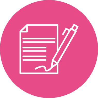 İmza Vektörü Simgesi Tasarımı