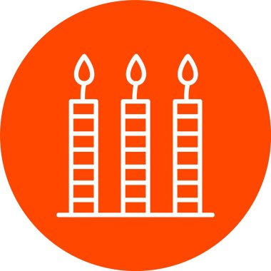 Doğum günü mumları Vektör Simgesi Tasarımı