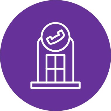 Telephone Booth Vector Icon Design