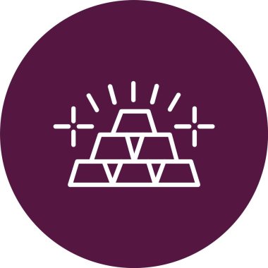 Altın Çubuklar Vektör Simgesi Tasarımı