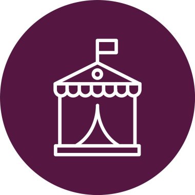 Circus Tent Vector Icon Design