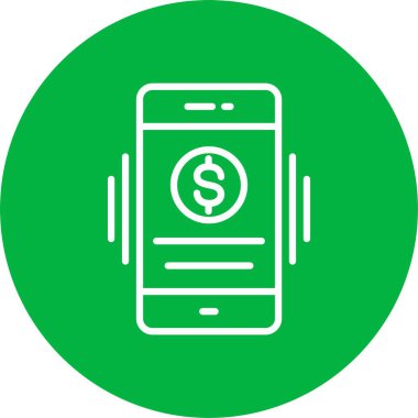 Çevrimiçi Bankacılık Vektör Simgesi Tasarımı