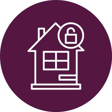 Kilitlenmemiş Vektör Simgesi Tasarımı