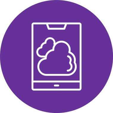 Bulutlu Hava Vektör Simgesi Tasarımı