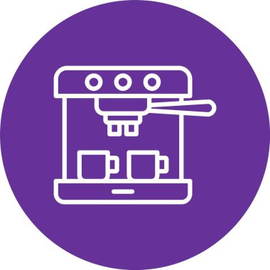 Kahve Makinesi Vektör Simgesi Tasarımı