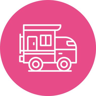 Kamp Van Vektör Simgesi Tasarımı