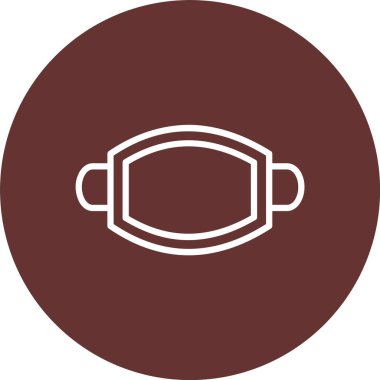 Yüz Maskesi Vektör Simgesi Tasarımı