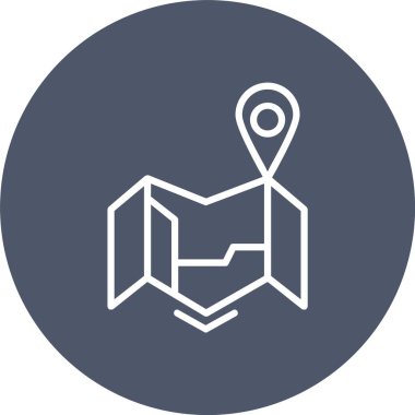 Harita Konum Vektör Simgesi Tasarımı